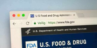 FDA website on a computer screen.