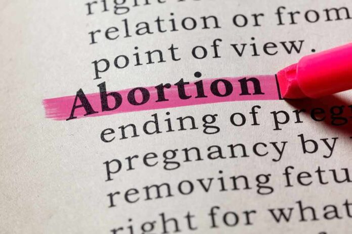 1140499358 featured image "Abortion" highlighted in a dictionary with a pink marker.