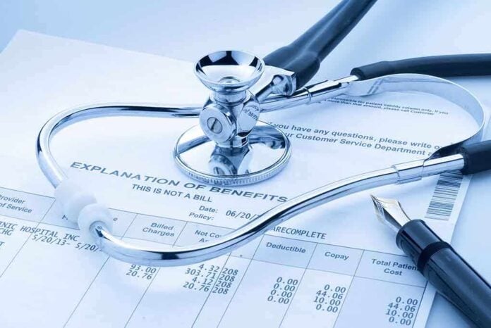 144311362 featured image Stethoscope and pen on medical benefits document