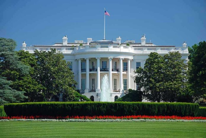 52798168 featured image White House with American flag and fountain visible