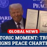 Moment: Trump And World Leaders Sign Board Of Peace