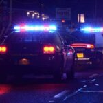 Father’s HORRIFIC Discovery–YOUNG Sons MURDERED Police cars with flashing lights at a nighttime scene near a motel