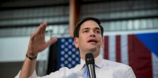 Rubio Drops Bombshell on U.S. Energy Interests Marco Rubio delivering a speech with a microphone