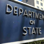 Visa Crackdown Hits Birth-Tourism Rings Department of State sign in front of building.
