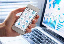 Person using smartphone for online banking.