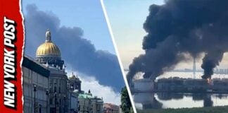 Massive Flames Engulf St. Petersburg Oil Terminal After Ukrainian Drone Strike