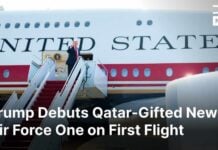 Trump Takes First Flight on Qatar-Gifted New Air Force One Ahead of Historic July 4 Flyover | AC1N