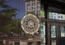 FBI seal on a building entrance