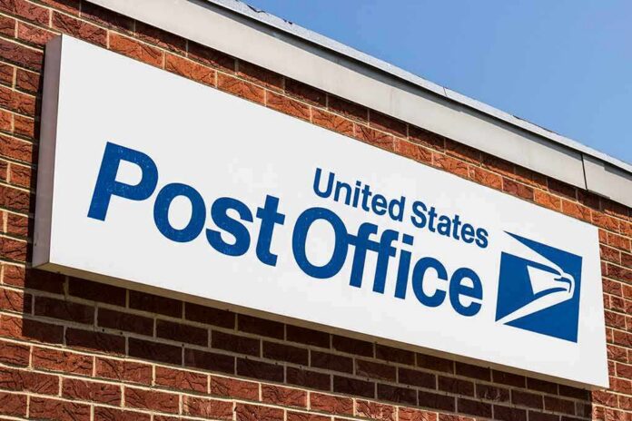 shutterstock_1150636655-1 Post Office sign on a brick building