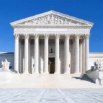 Palisades Fire Records Spark Washington-LA Clash The Supreme Court building featuring marble columns and a clear blue sky