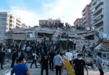 Russian Glide Bombs Hit Zaporizhzhia Homes Rescue workers and civilians on collapsed building after earthquake