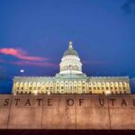 Justice Scandal EXPLODES — SHE’S OUT Over Shocking Allegations Utah State Capitol building at dusk with illuminated dome