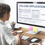 Colorado Says It’s About Education Student completing a college application on a desktop computer