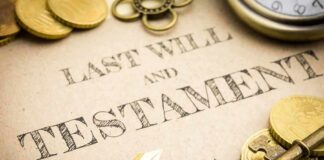 Inheritance Bombshell: £1 Million Tax-Free Last will and testament document with fountain pen, coins, key, and pocket watch