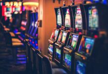 Vegas Bride Ordered to Repay $280K Row of slot machines in a casino